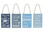 Beach Quote Hanging Signs (4 Assorted)