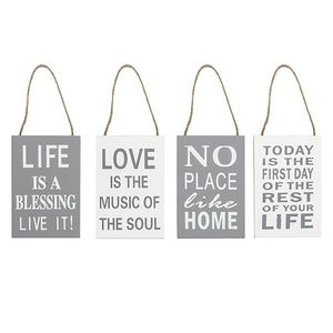 Quote Hanging Signs (4 Assorted)