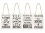 Funny Quote Hanging Signs (4 Assorted)