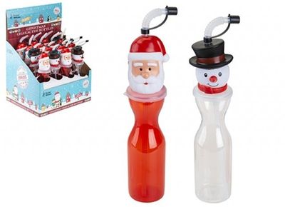 	500Ml Christmas Character Bottle In 16Pc Pdq 2Asstd