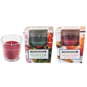 CHRISTMAS GLASS CUP CANDLE IN 2 FRAGRANCES