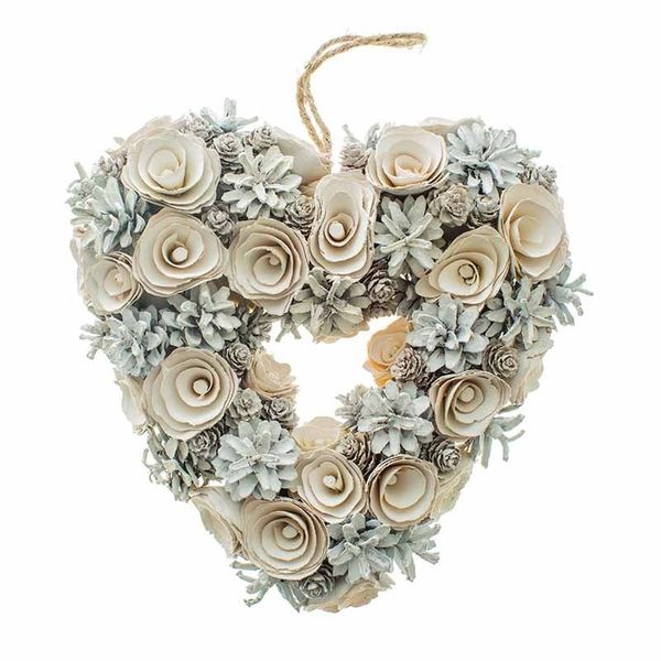 Pinecone Heart Wreath 