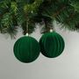 Green 10cm Velvet Watermelon Baubles