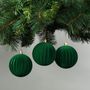 Green 8cm Velvet Watermelon Baubles