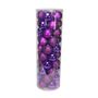 Purple 10cm Plastic Ball in tube (matt,shiny,glitter) x 50