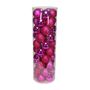 Hot Pink 10cm Plastic Ball in tube (matt,shiny,glitter) x 50