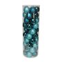 Turquoise 10cm Plastic Ball in tube (matt,shiny,glitter) x 50