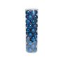 Blue 8cm Plastic Ball in tube (matt,shiny,glitter) x 40