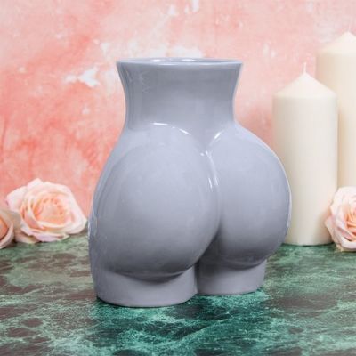 Grey Bum Vase
