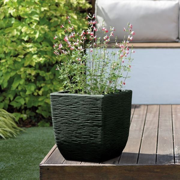 Stewart 32cm Square Cotswold Planter - Marble Green