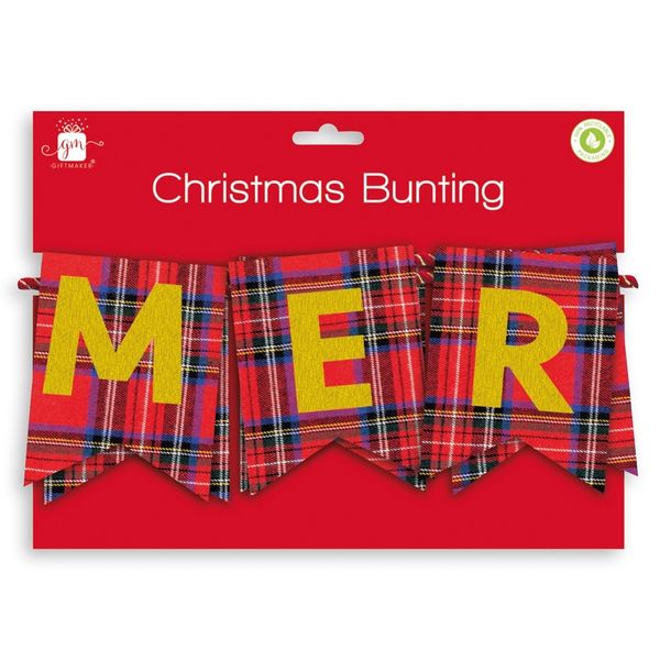 Tartan Christmas Bunting 