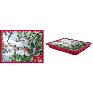 Christmas Robin Lap Tray 44X34Cm