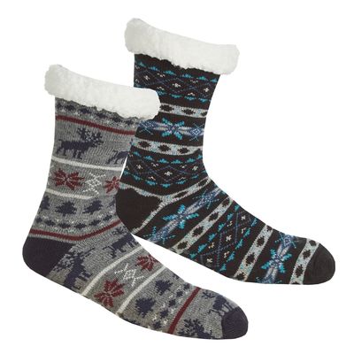 Mens Fairisle Lounge Sock