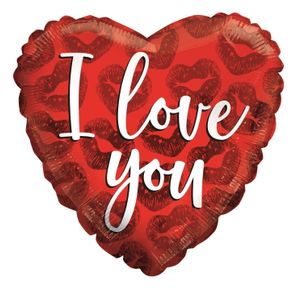 ECO Balloon-I Love You Red Kisses (18 Inch)