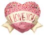 ECO Balloon- Heart Love you Banner & Sprinkles (18 Inch)