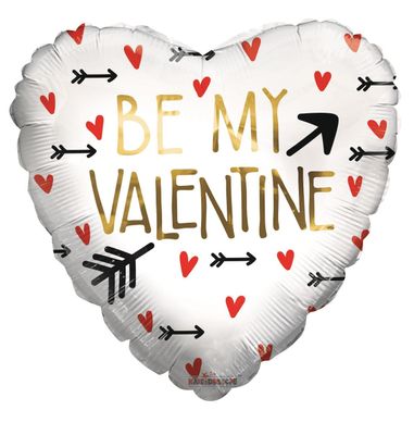 ECO Balloon- Be My Valentine Hearts & Arrow (18 Inch)