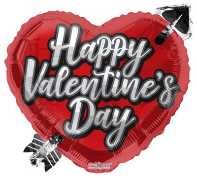 ECO Balloon-Valentine Heart with Arrow (18 Inch)