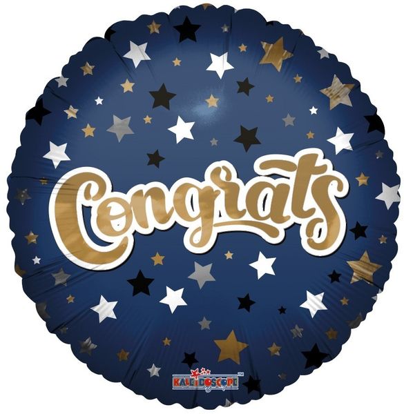 Congrats Blue Star Balloon(18 Inch)