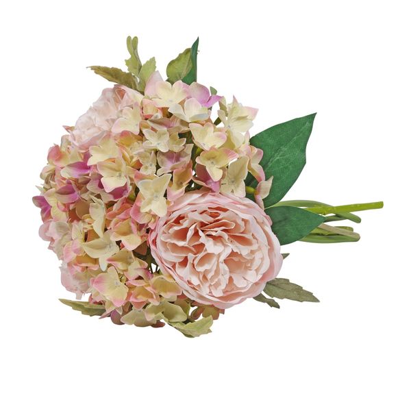 Aquitaine Peony Bouquet Tan-6 Stems 34cm (12/72)