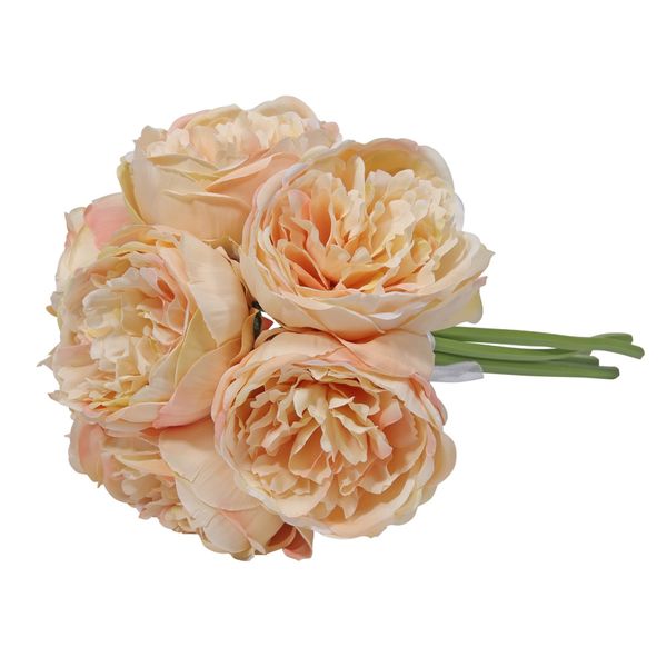 Aquitaine Peony Bunch Tan-7 Flowers 34cm (8/72)