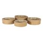 Set of 4 Jute Basket  w/Liner (Natural )