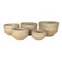 Set of 5 Jute Basket  w/Liner (Natural & Beige)