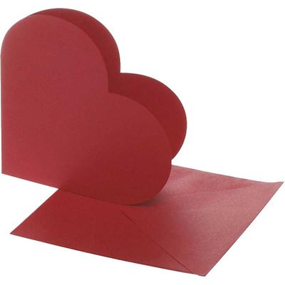Red Heart Shaped Card 