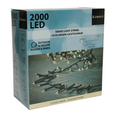 Snake Light Classic White 2000led IP44 8FC timer - l4000cm