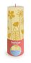  Bolsius Rustic Silhouette Pillar Candle 190 x 68mm - Butter Yellow