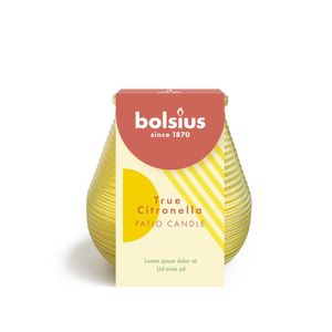 Bolsius Patio Light Olympic L  94 x 91mm - Yellow -True Citronella