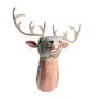 H17.5*W42*D35CM Deer Head,fabric,PINK