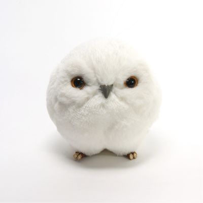 H14*W13.5*D13CM Hanging Owl,Artificial fur,White