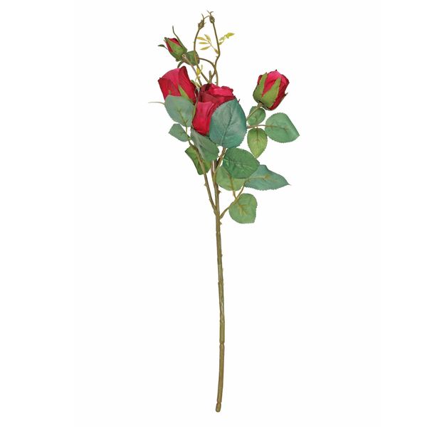 Rose Spray Burgundy  - 51cm 