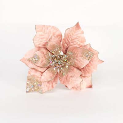 Poinsettia W/Clip-ROSE GOLD