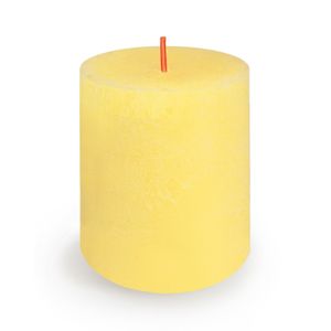 Bolsius Rustic Shine Pillar Candle 80 x 68mm - Sunny Yellow 