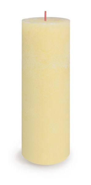 Bolsius Rustic Shine Pillar Candle 190 x 68mm - Sunny Yellow