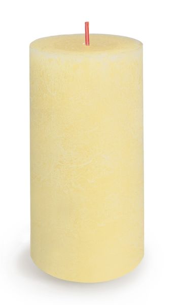 Bolsius Rustic Shine Pillar Candle 130 x 68mm - Sunny Yellow