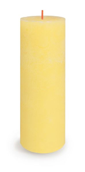 Bolsius Rustic Shine Pillar Candle 190 x 68mm - Butter Yellow