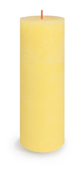 Bolsius Rustic Shine Pillar Candle 190 x 68mm - Butter Yellow