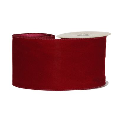 Burgundy Velvet ribbon 100mm x 10yrds