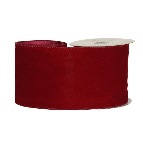 Burgundy Velvet ribbon 100mm x 10yrds