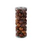 Brown 8cm Plastic Ball in tube (matt,shiny,glitter) x 40