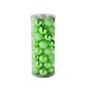 Light Green 8cm Plastic Ball in tube (matt,shiny,glitter) x 40