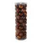 Brown 10cm Plastic Ball in tube (matt,shiny,glitter) x 50