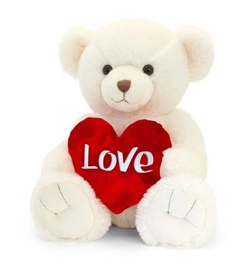 75cm Cream Snuggles Bear With Heart