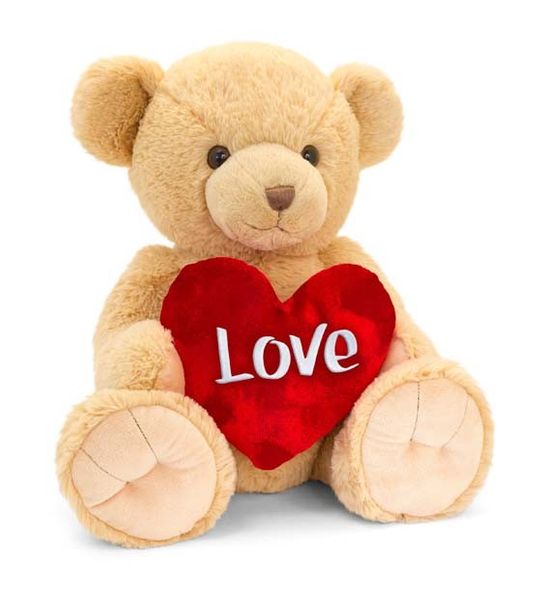 75cm Brown Snuggles Bear With Heart