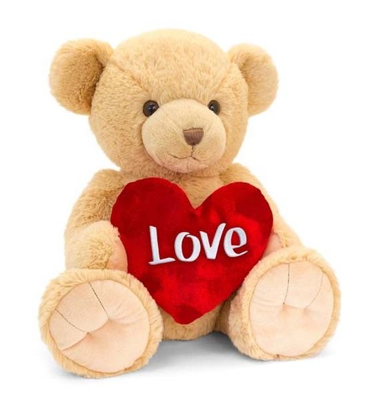 45cm Brown Snuggles Bear With Heart