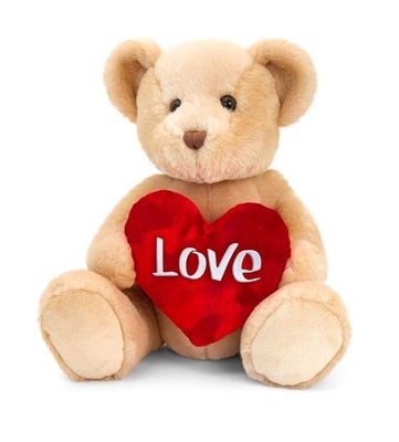 25cm Brown Chester Bear With Heart