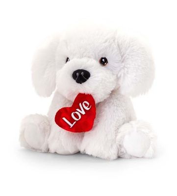 30cm Keeleco Bichon Frise With Heart