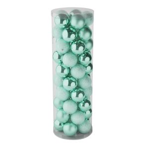 Mint Green 10cm Plastic Ball in tube (matt,shiny,glitter) x 50